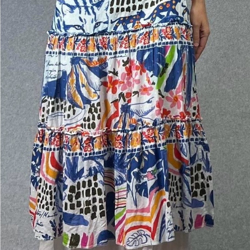 Farm Rio x Anthropologie Brazil Farmers Market Midi/Maxi Skirt - Picture 3 of 4